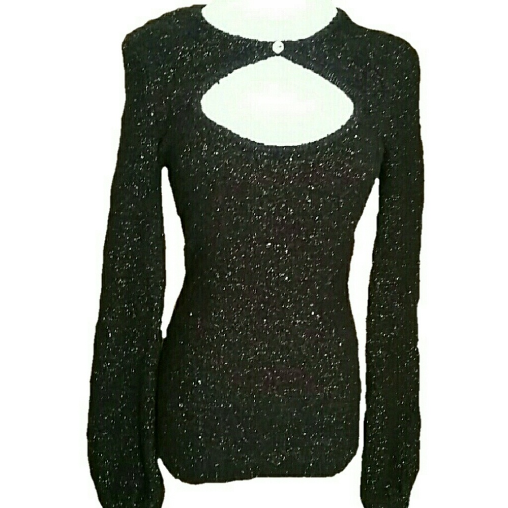 Moda International Black and Gold glitter Sweater